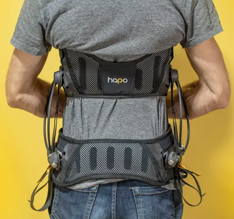 Hapo BR worn, with rear view on the high and low belts